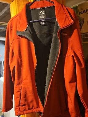 Storm Red Softshell Jacket with Black Interior